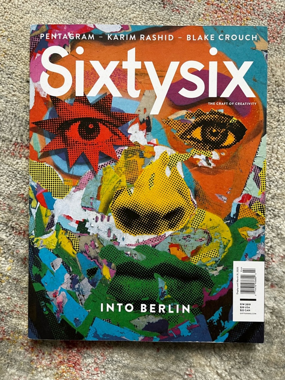 Sixtysix Magazine - Colorful Collage Cover (Into Berlin) 2019 great style+design